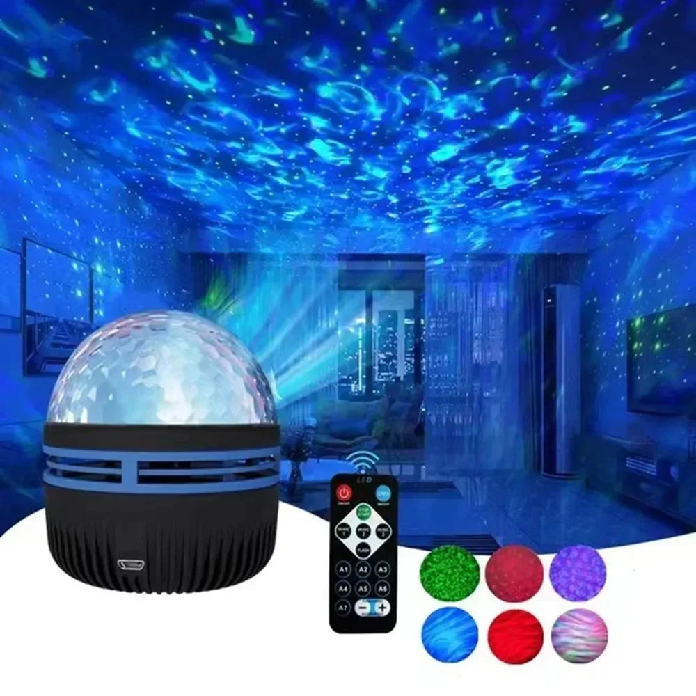 Galaxy Projector Light LED Star Night Lamp with Remote Control Colorful Sky Galaxy Effects Bedroom Kids Room Party Xmas Decor