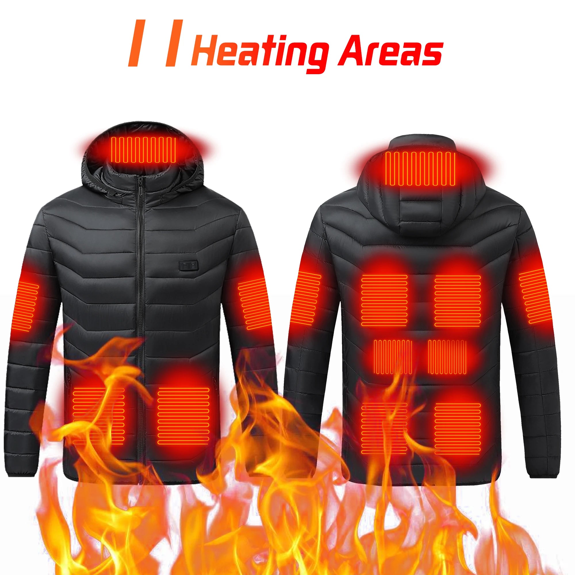 TODWARM Heated Jacket 26 Areas Winter Men's Women's Motorcycle Jacket USB Electric Heating Jacket Heated Vest Moto Thermal Cloth