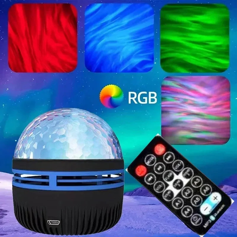 Galaxy Projector Light LED Star Night Lamp with Remote Control Colorful Sky Galaxy Effects Bedroom Kids Room Party Xmas Decor