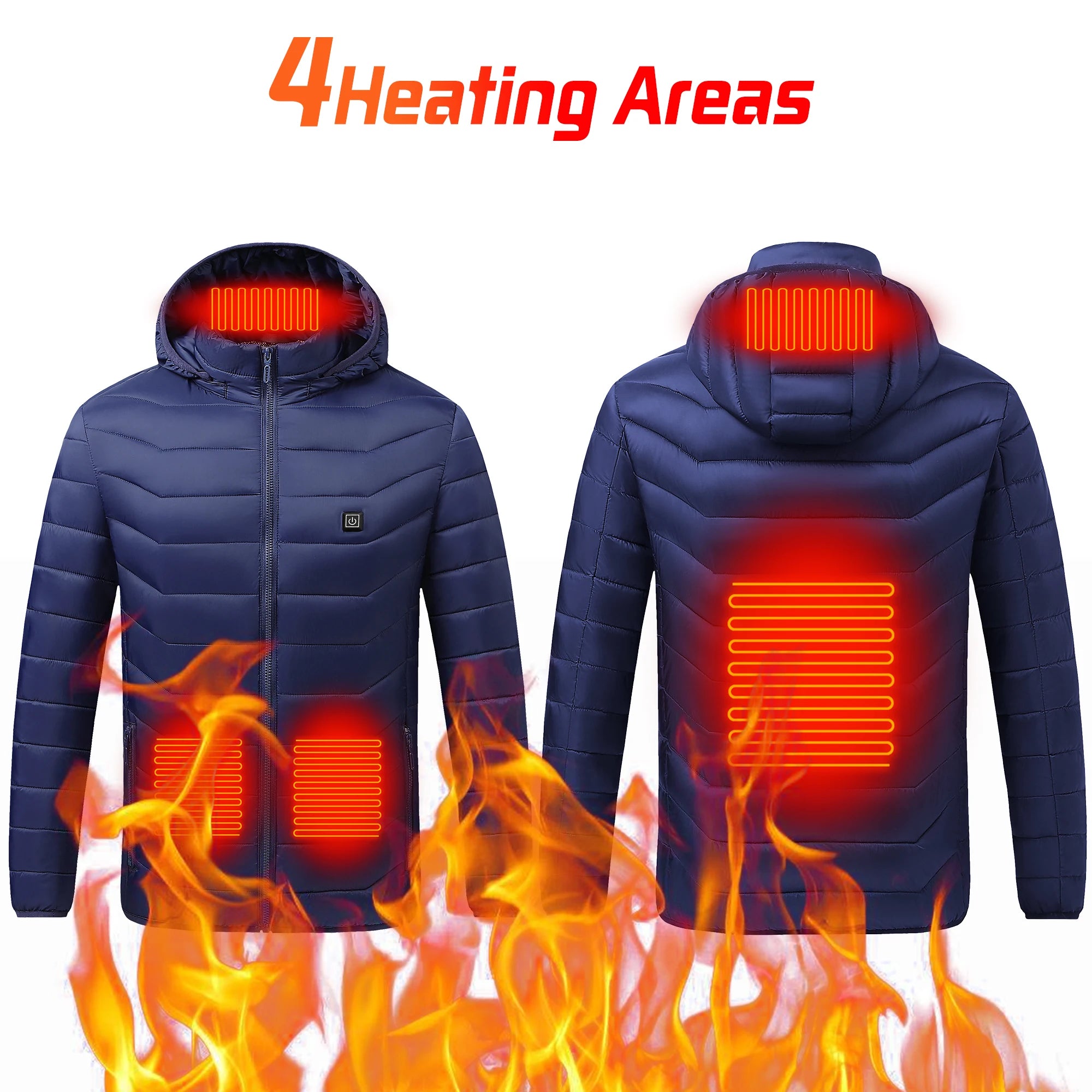 TODWARM Heated Jacket 26 Areas Winter Men's Women's Motorcycle Jacket USB Electric Heating Jacket Heated Vest Moto Thermal Cloth