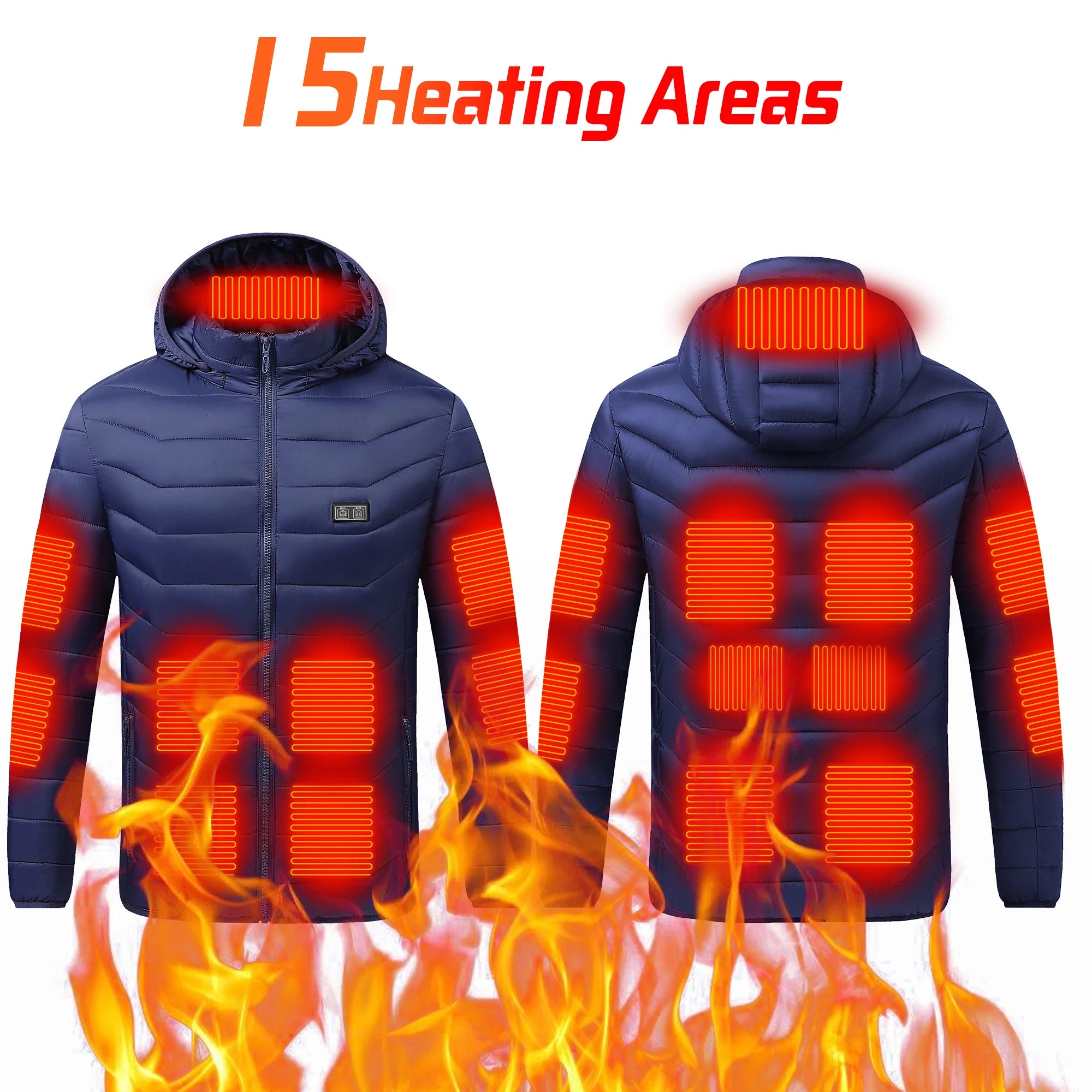 TODWARM Heated Jacket 26 Areas Winter Men's Women's Motorcycle Jacket USB Electric Heating Jacket Heated Vest Moto Thermal Cloth