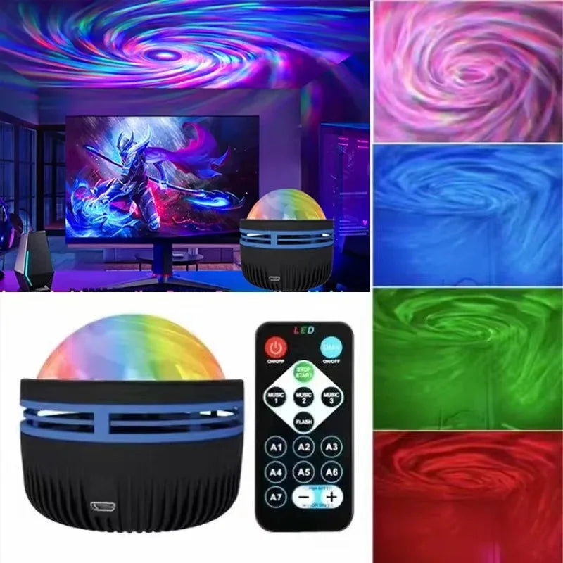 Galaxy Projector Light LED Star Night Lamp with Remote Control Colorful Sky Galaxy Effects Bedroom Kids Room Party Xmas Decor