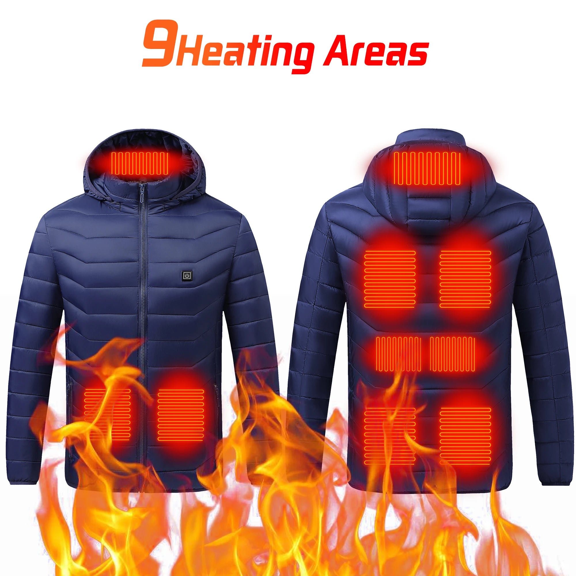 TODWARM Heated Jacket 26 Areas Winter Men's Women's Motorcycle Jacket USB Electric Heating Jacket Heated Vest Moto Thermal Cloth